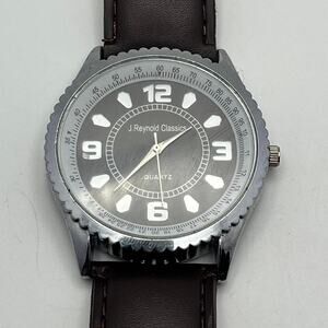 Silver brown watch